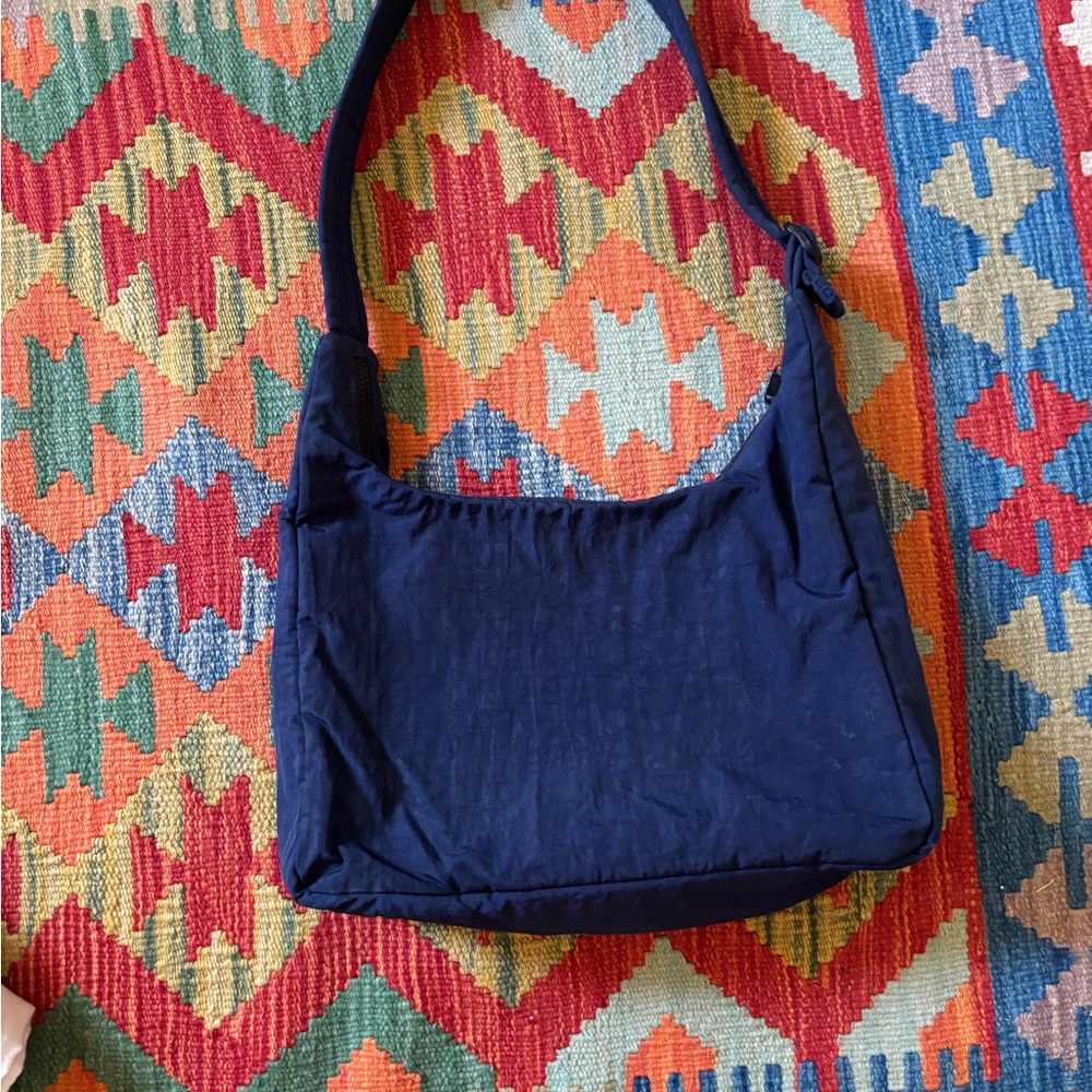 BAGGU Navy Blue Nylon Shoulder Bag